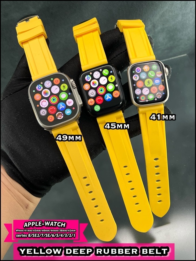 ディープ ラバー ベルト アップルウォッチ バックル ウルトラ ４９mm APPLE WATCH　ワイド　２４ｍｍ幅_画像7