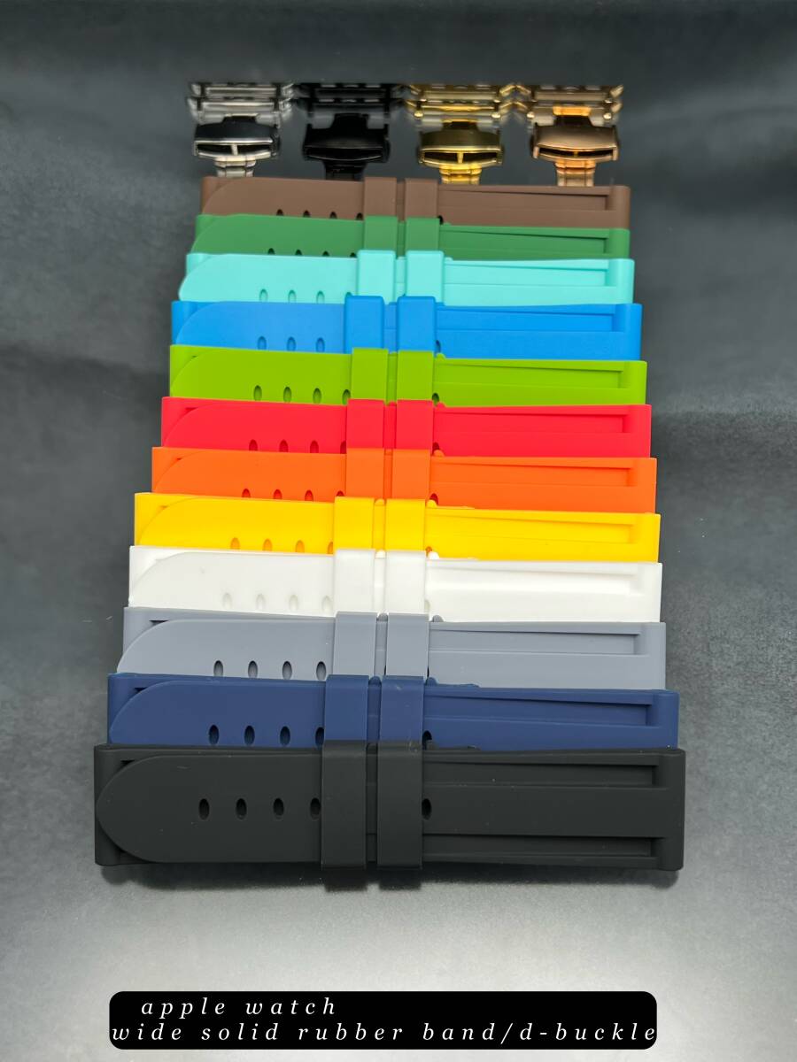 ディープ ラバー ベルト アップルウォッチ バックル ウルトラ ４９mm APPLE WATCH　ワイド　２４ｍｍ幅_画像1