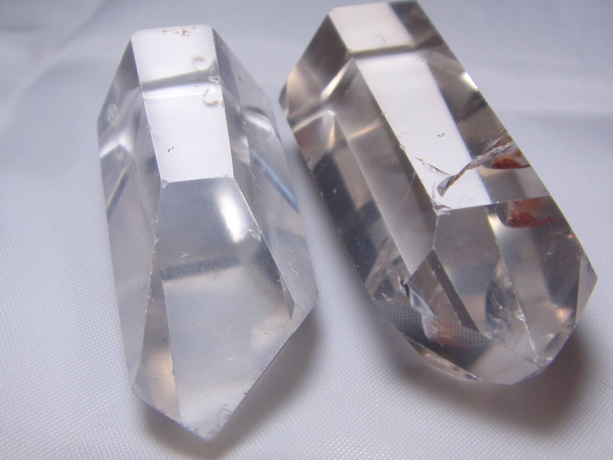 天然石 本水晶 水晶原石 六角柱 ポイント 高品質 高透明 2本 天然石 本水晶 水晶原石 六角柱 ポイント 高品質 高透明 2本
