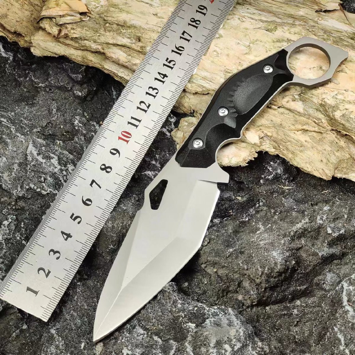 全長213mm 超高品質 サバイバルナイフ アウトドアナイフ 鋼製 薪割り シース付き キャンプ ハイキング 野外登山