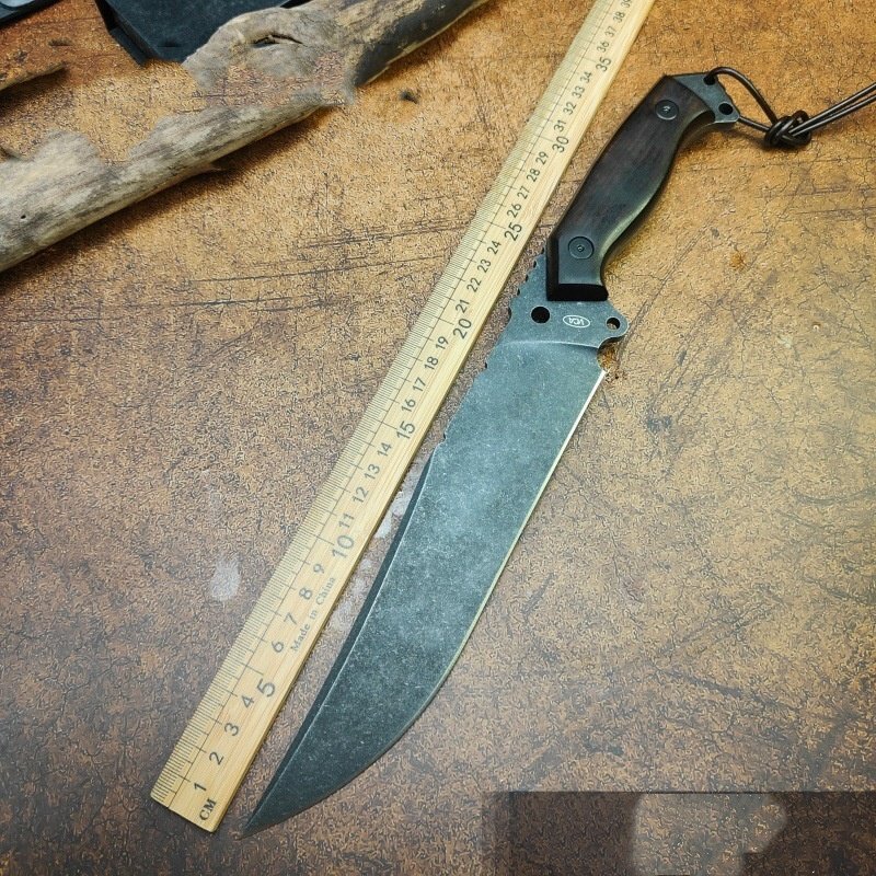 刃厚6mm 416g重量感 超高品質 サバイバルナイフ アウトドアナイフ 鋼製 薪割り シース付き キャンプ ハイキング 野外登山