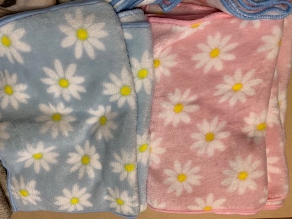 ふんわりフェイスタオル 選べる２枚セット 猫 花柄 いちご パンダ 新品 モコモコ ふわふわ 送料185円_画像7