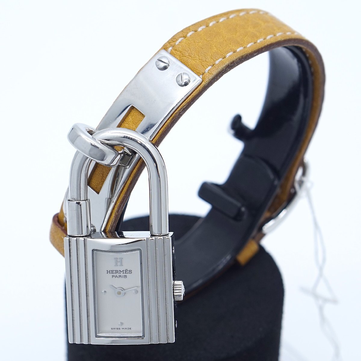 エルメス ケリー KE1.210 クォーツ 外裝仕上済み 1年保証 シルバー HERMES KELLY 付屬品有 W0160
