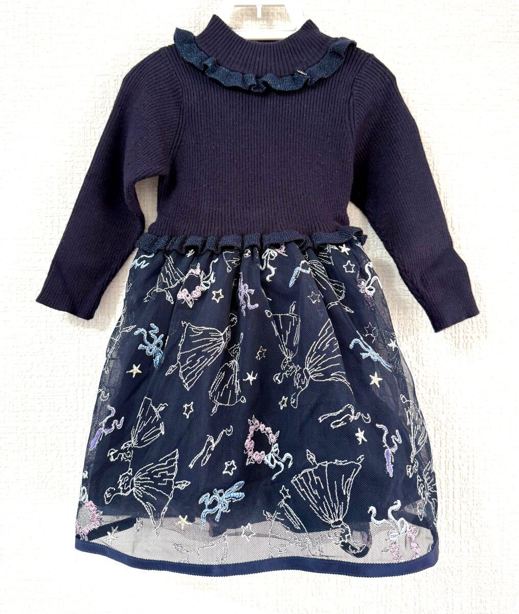 ANNA SUI Mini ドレスワンピース　サイズ90 紺色