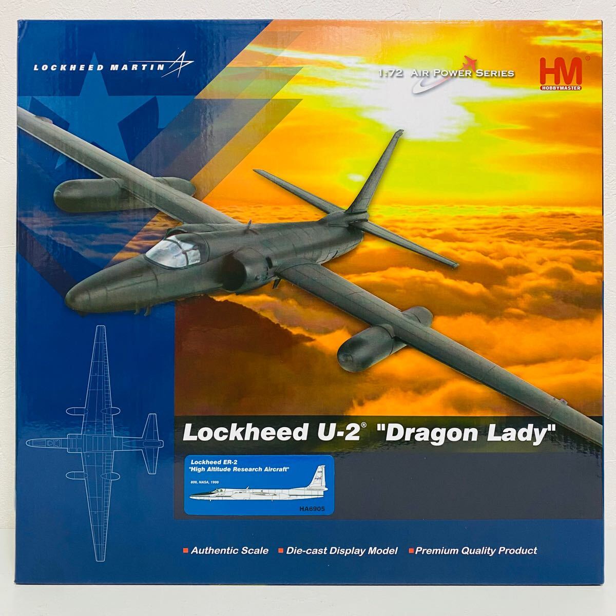 【美品】HOBBY MASTER ホビーマスター 1/72 エアーパワーシリーズ Lookheed U-2 Dragon Lady HA6905 ロッキード ドラゴンレディ