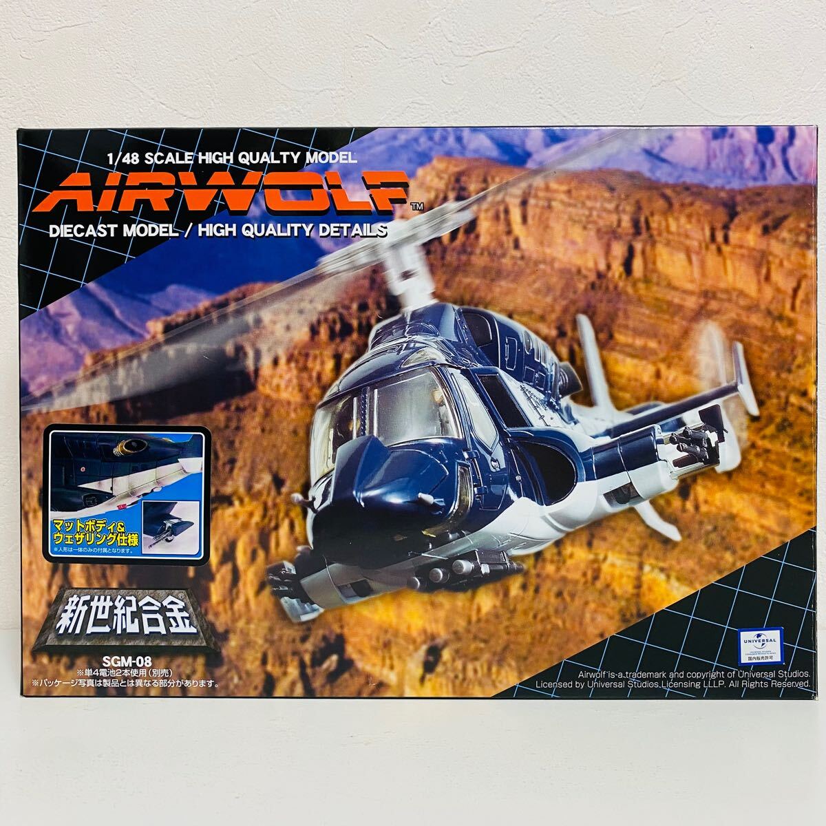 【不動品】MIRACLE HOUSE ミラクルハウス アオシマ 新世紀合金 1/48 AIR WOLF エアーウルフ SGM-08 マッドボディ&ウェザリング ジャンク