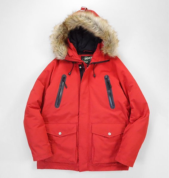 Schott ◆ SNORKEL DOWN PARKA ダウンパーカ 赤 Sサイズ (3182009) ファー著脫可 撥水 ダウンジャケット ショット ◆XE3