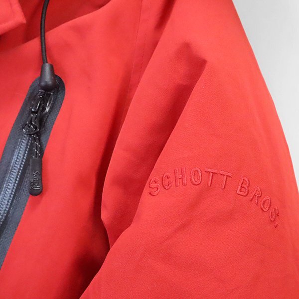 Schott ◆ SNORKEL DOWN PARKA ダウンパーカ 赤 Sサイズ (3182009) ファー著脫可 撥水 ダウンジャケット ショット ◆XE3