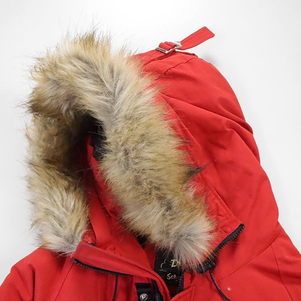 Schott ◆ SNORKEL DOWN PARKA ダウンパーカ 赤 Sサイズ (3182009) ファー著脫可 撥水 ダウンジャケット ショット ◆XE3