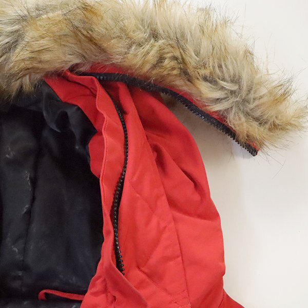 Schott ◆ SNORKEL DOWN PARKA ダウンパーカ 赤 Sサイズ (3182009) ファー著脫可 撥水 ダウンジャケット ショット ◆XE3
