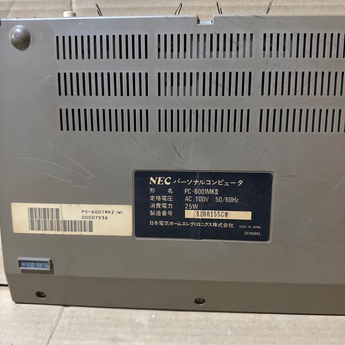 Yahoo!オークション - あ-7931）PC NEC PC-6001mkⅡ本体のみ