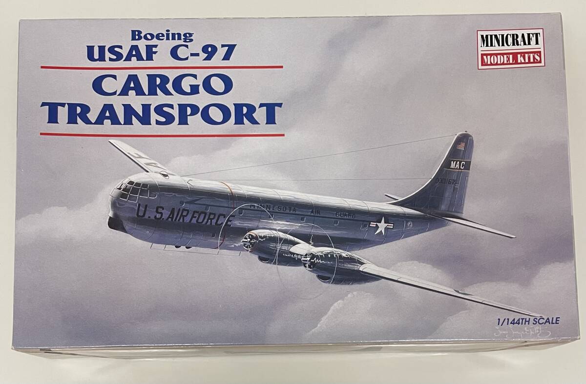 送料660円～ 希少 中袋未開封 未組立品 ミニクラフト 1/144 アメリカ空軍 ボーイング C-97ストラトフレイター プラモデル