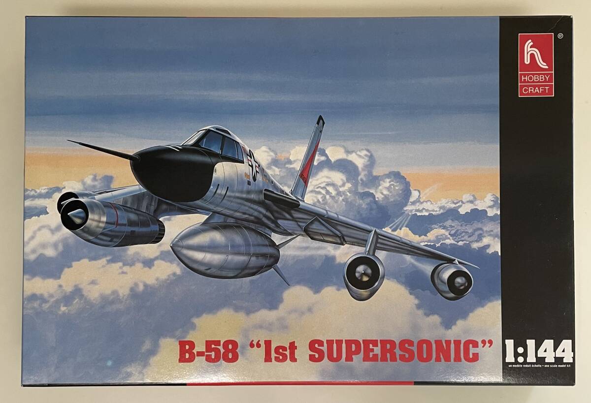 送料450円〜 希少 中袋未開封 未組立品 ホビークラフト 1/144 コンベア B-58 ハスラー アメリカ空軍 超音速爆撃機 プラモデル