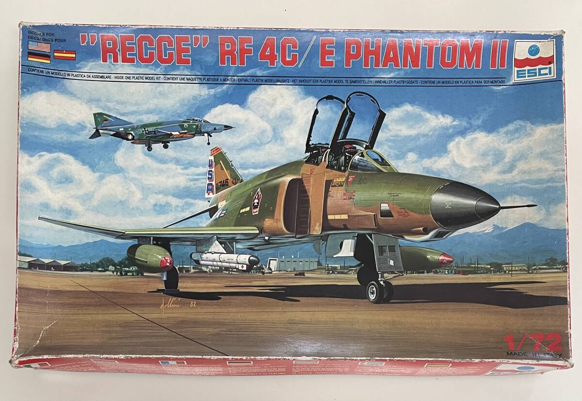 送料660円～ 箱傷み有り 希少 中袋未開封 未組立品 ESCI エッシー 1/72 RF-4C/E ファントムII RECCE アメリカ空軍など プラモデル