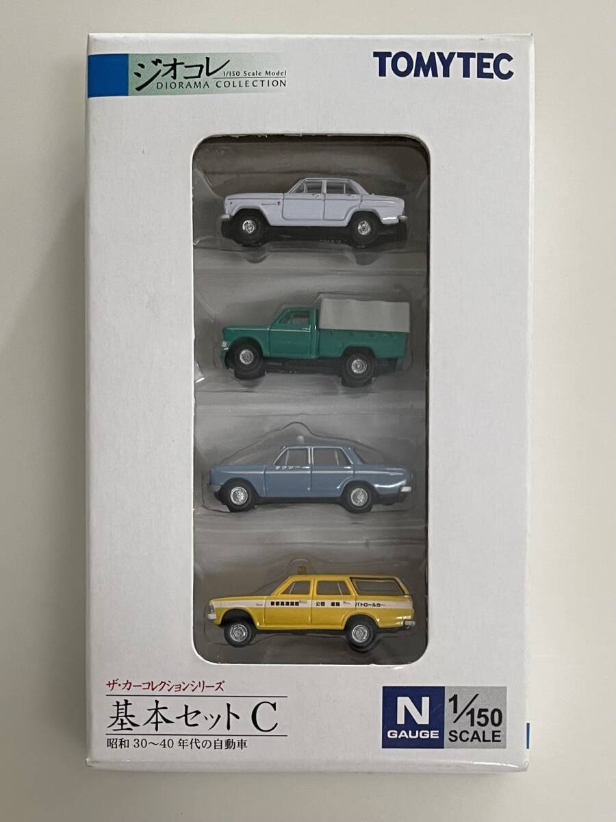 送料230円〜 未開封品 トミーテック 1/150 ザ・カーコレクション 基本セットC 4台セット スカイライン ダットサン1200 クラウン等 ミニカー