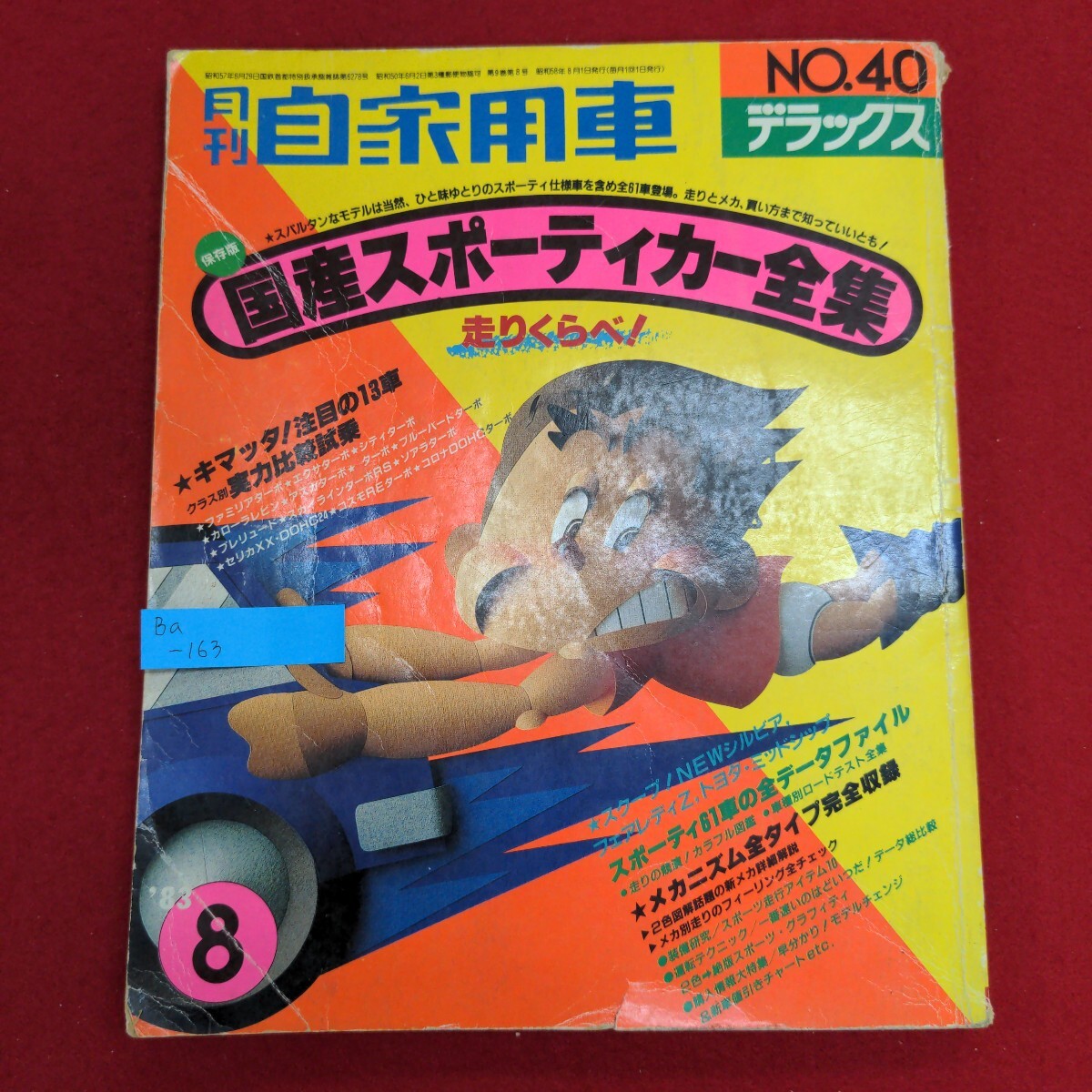 Ba-163/月刊自家用車デラックス No.40 国産スポーティカー全集　昭和58年8月1日発行　発行所 株式会社内外出版社/L8/61211