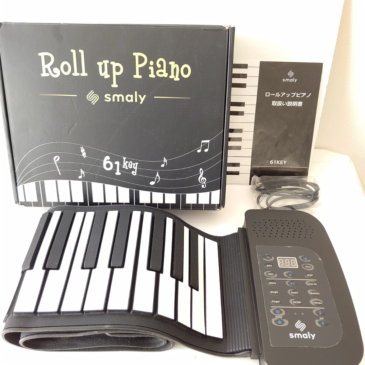 スマリー ロールアップピアノ 61鍵盤 美品 音色127種 リズム127種 スマリー ロールアップピアノ 61鍵盤 美品 音色127種 リズム127