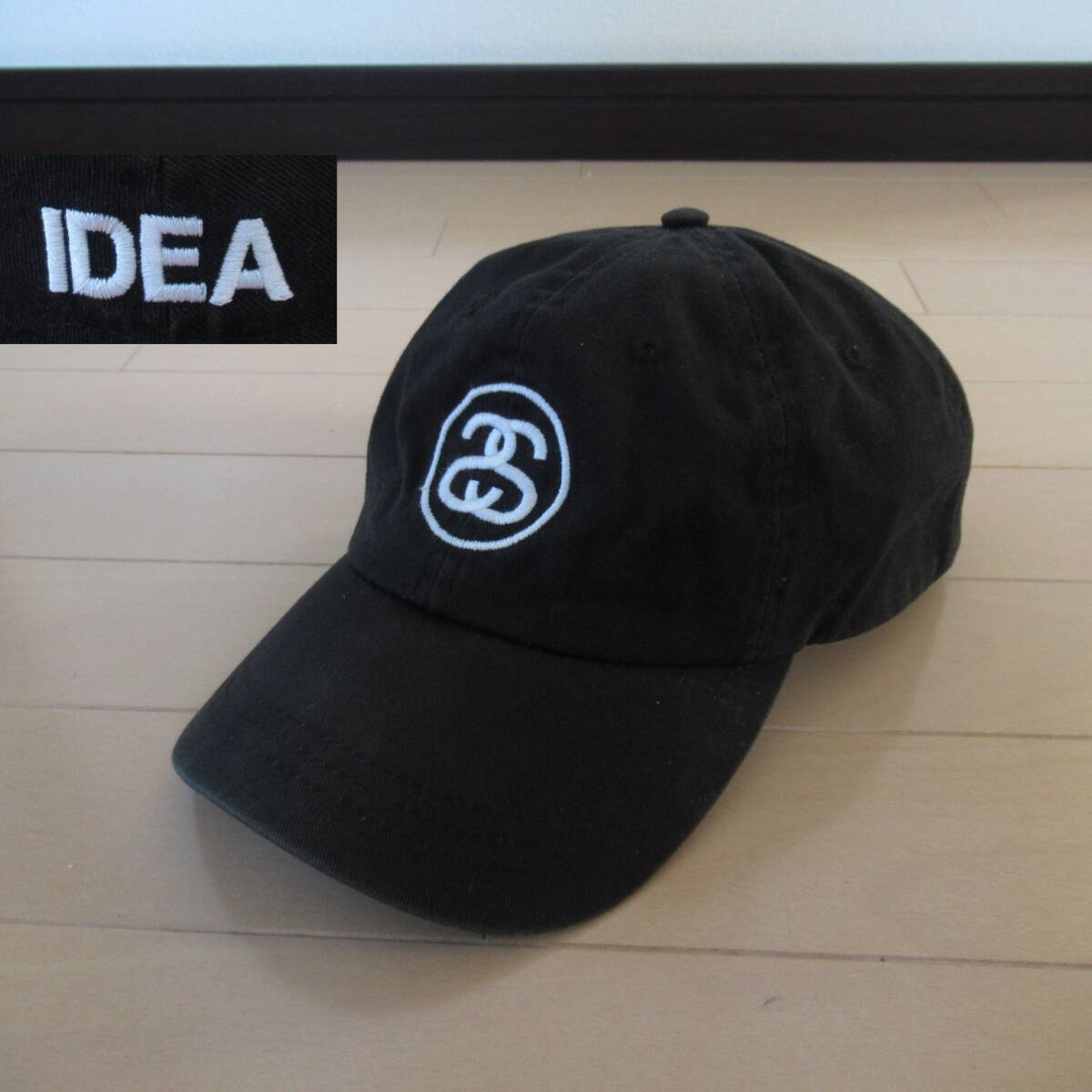 ★即決送込★希少レアコラボ STUSSY x IDEA BOOKS LTD ステューシー cap キャップ 帽子 黒 old オールド hat ハット アイデアブックス