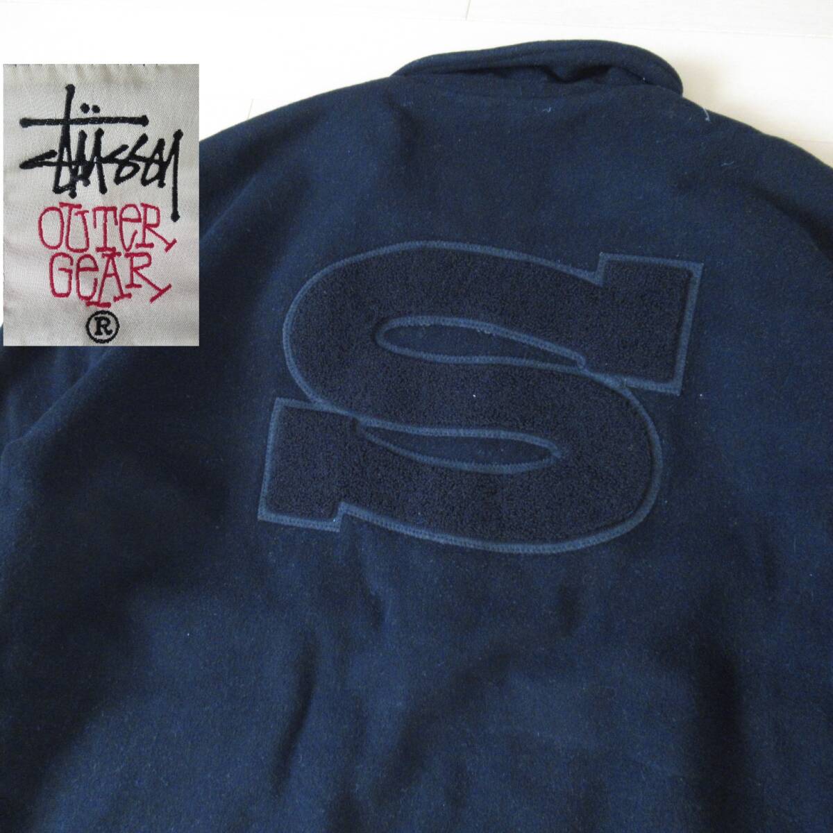 即決送込 希少モデル 90s USA製 STUSSY メルトンジャケット 即決送込 希少モデル 90s USA製 STUSSY メルトンジャケット