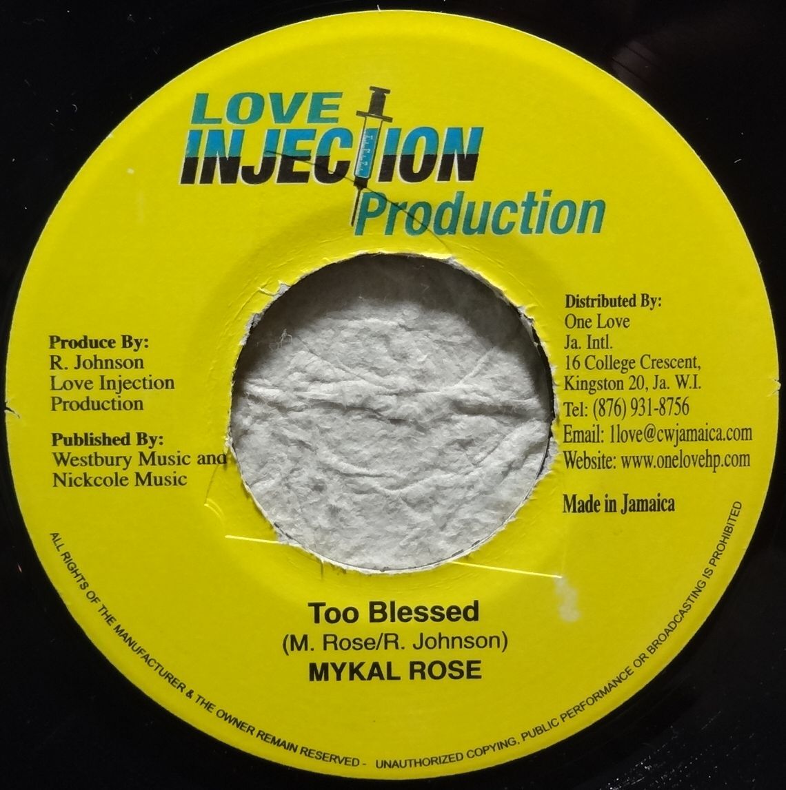 【Mykal Rose / Too Blessed】 [♪ZG] [♪ZQ] (R6/12)