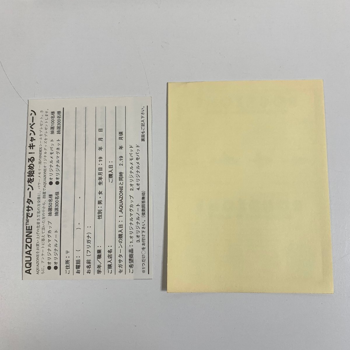 Y7A664 セガサターン SegaSaturn アクアゾーン デスクトップライフ AQUAZONE DESKTOP LIFE 愛知 3cmサイズ