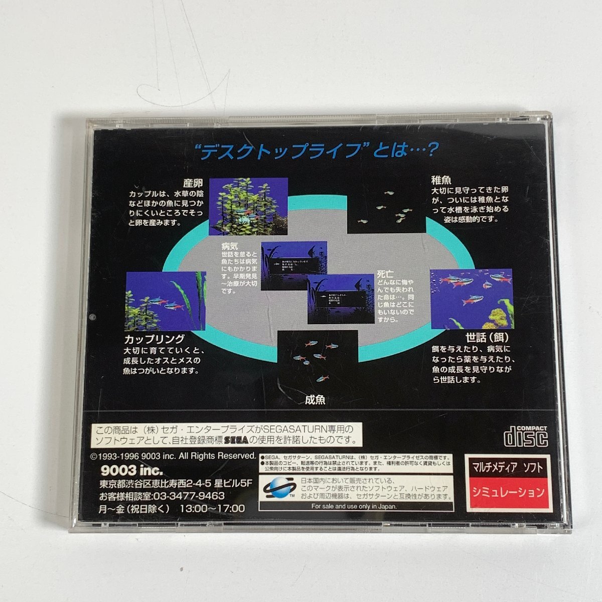 Y7A664 セガサターン SegaSaturn アクアゾーン デスクトップライフ AQUAZONE DESKTOP LIFE 愛知 3cmサイズ