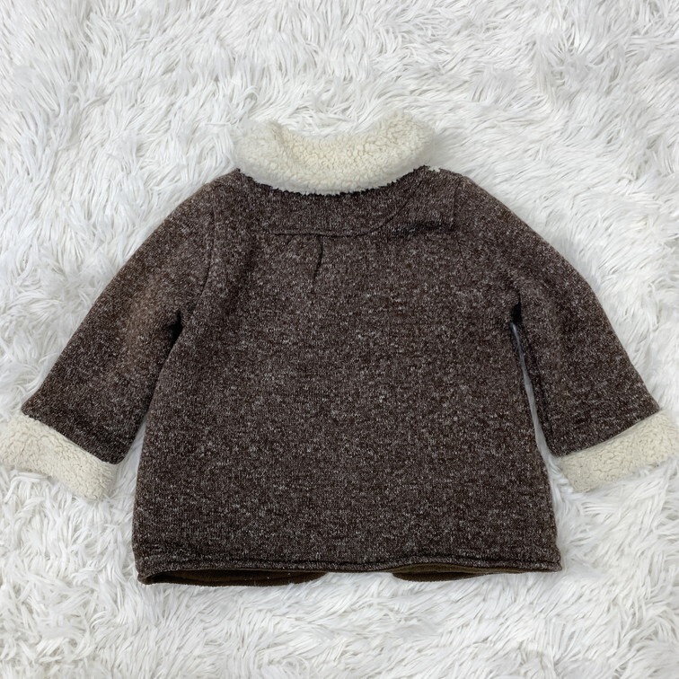 L1A010 子ども服 アウター 女の子 80 サイズ Branshes ブランシェス ブラウン 茶 ピーコート