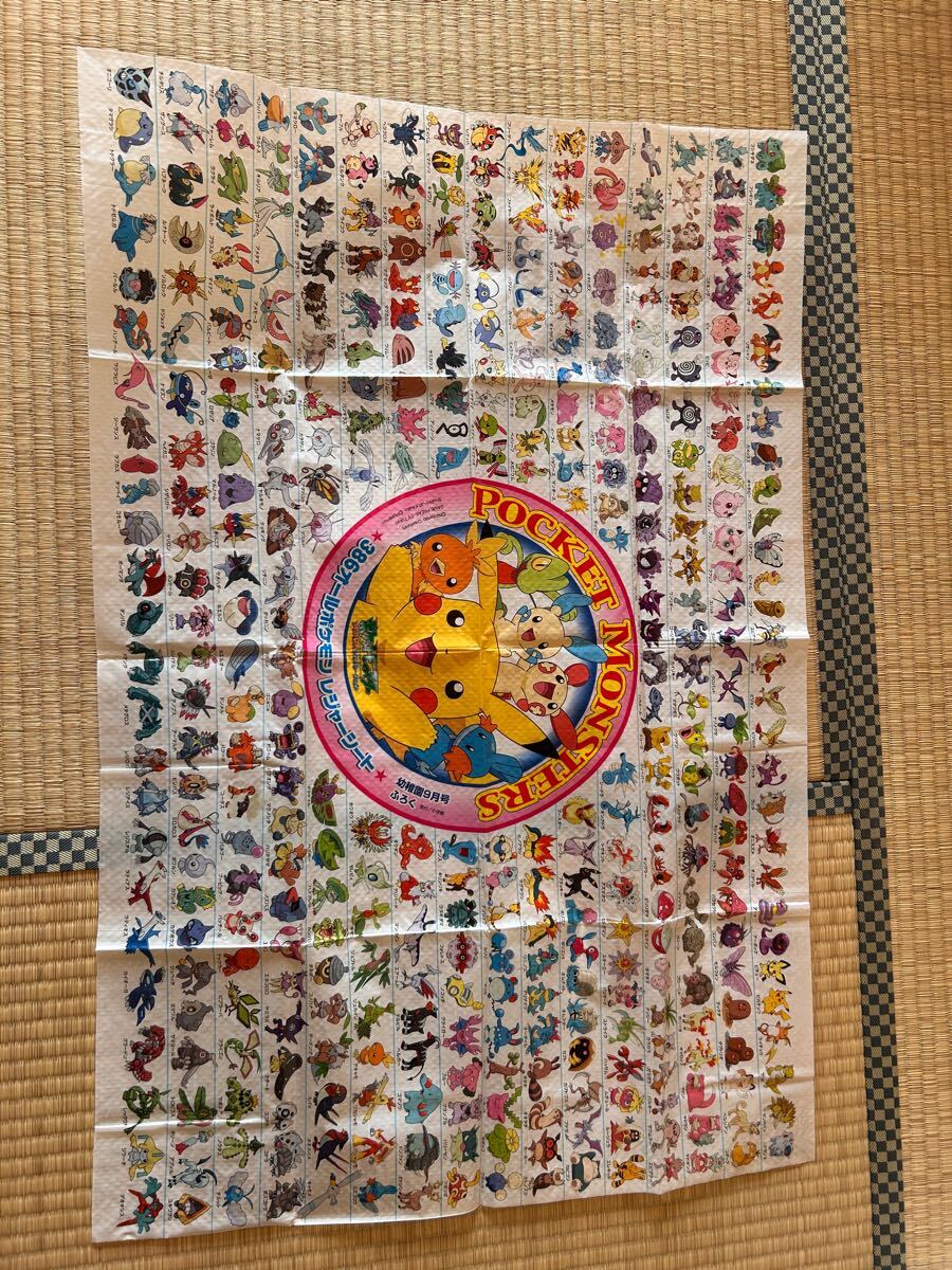 386オールポケモンレジャーシート 幼稚園 平成16年9月號付録 ポケットモンスター アドバンスジェネレーション ピカチュー