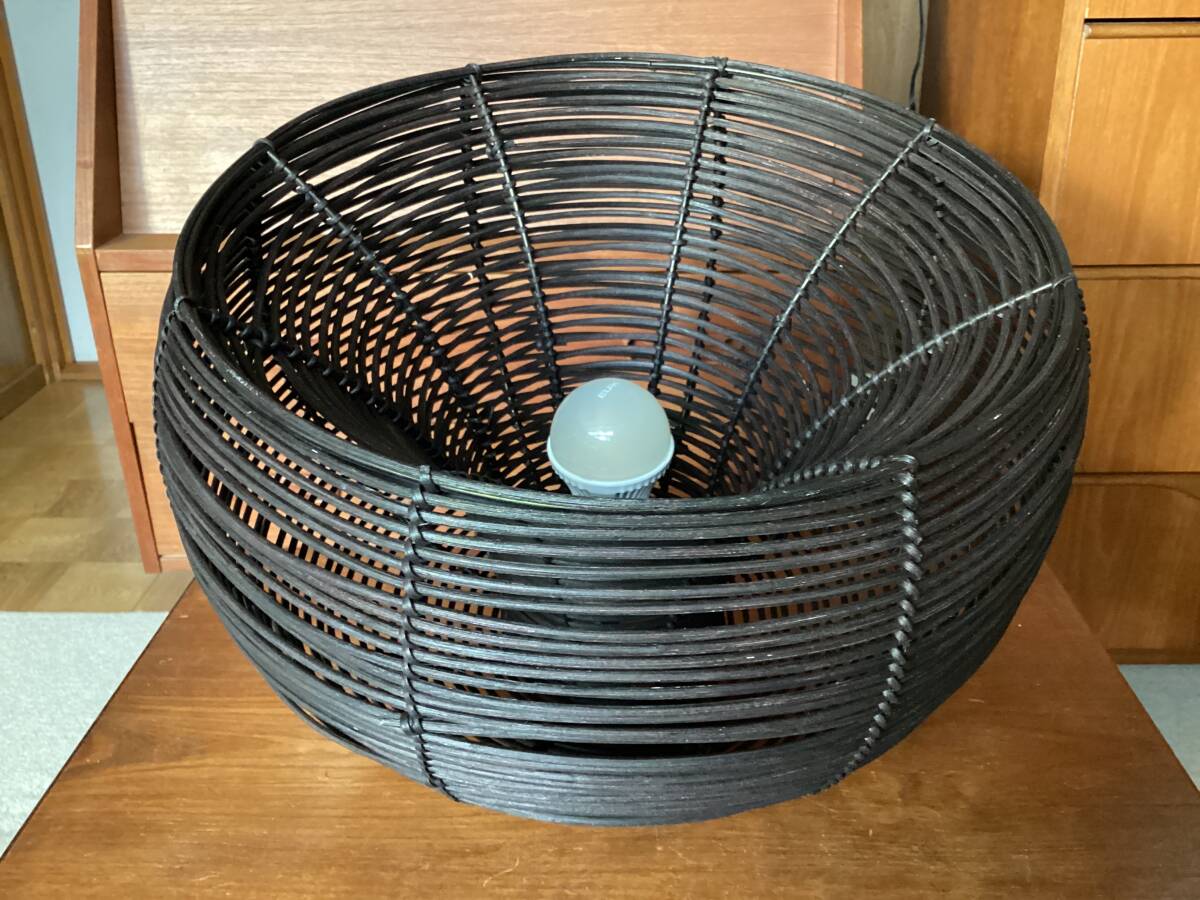 ラタン◎ペンダントランプ◎ダブルシェード LED球付屬 點(diǎn)燈確認(rèn)済み ●milino