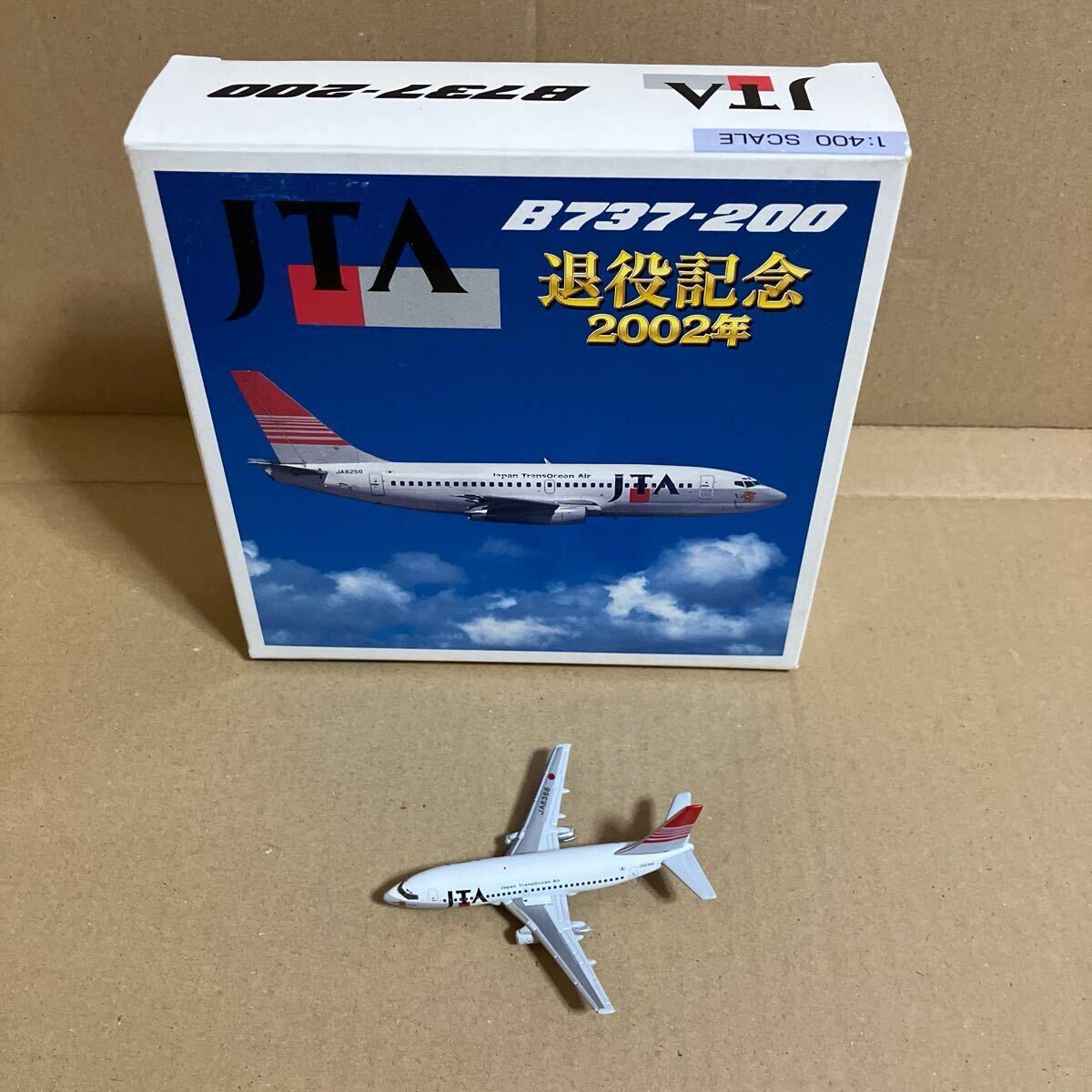 ■Gemini Jets クロスウイング企画品 1/400 JTA 日本トランスオーシャン航空 B737-200 2002年退役記念【中古品】■