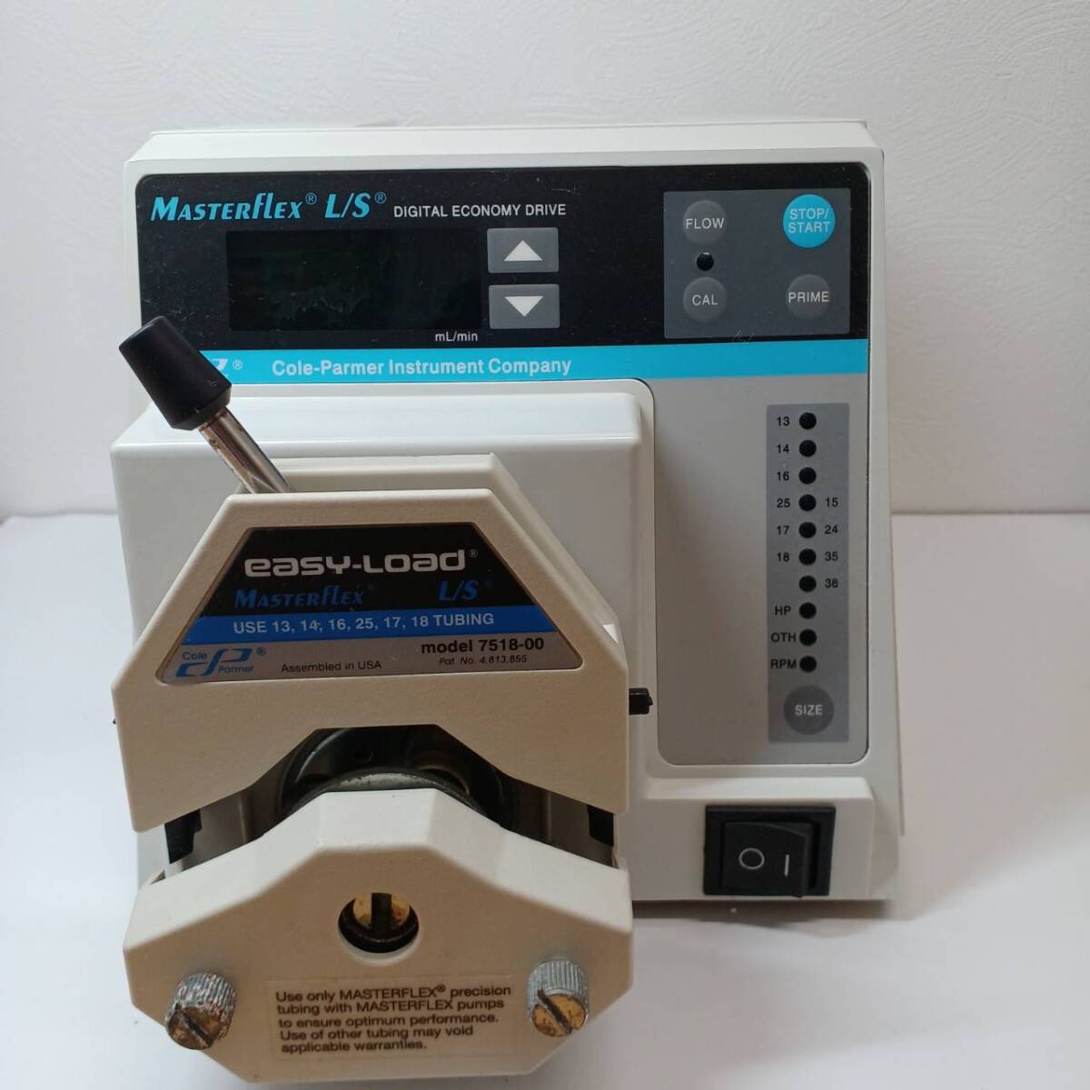 Masterflex 送液ポンプ 7524-50 + イージーロードポンプヘッド Masterflex 送液ポンプ 7524-50 + イージーロードポンプヘッド
