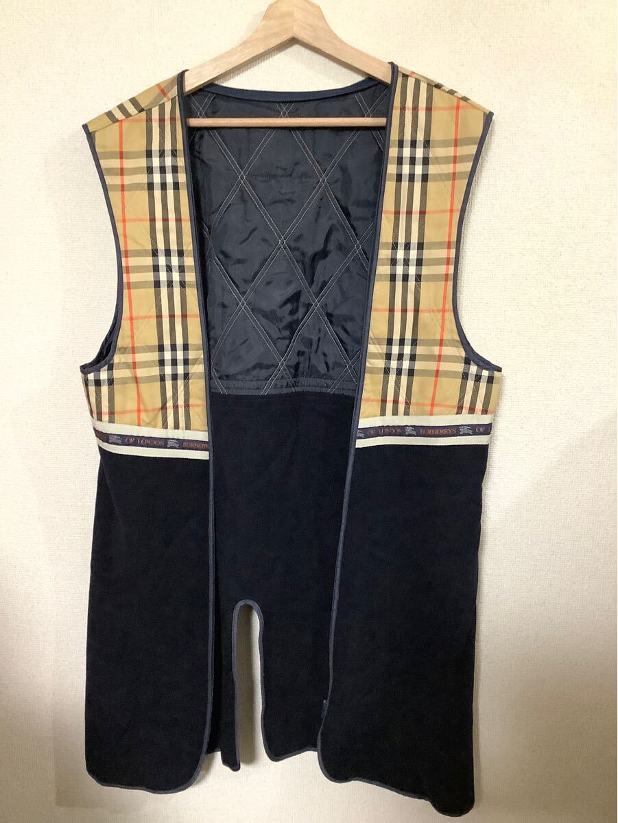 BURBERRY'S バーバリーズ　オールドバーバリー　キルティングライナー　ベスト　ネイビー　レトロ　ビンテージ　古着
