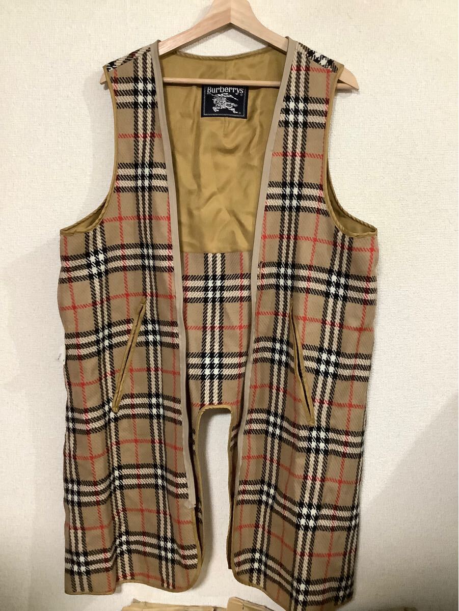 BURBERRY'S バーバリーズ　オールドバーバリー　ウールライナー　ノバチェック　ベスト　ハイブランド　レトロ　古着　S