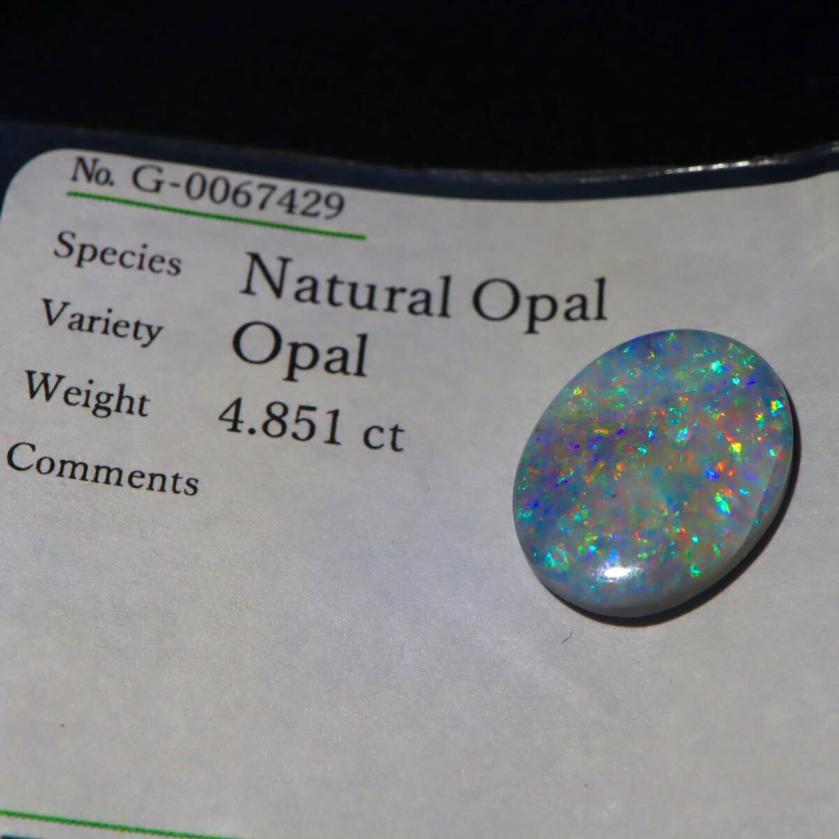 so attaching!!1 jpy ~!!. color effect!!( natural opal 4.851ct)d approximately 15.9×12.8mm loose unset jewel gem jewerly opal DE0/EA0teEA0 w4*29