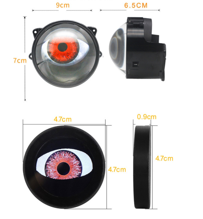 3 дюймовый универсальный демон. глаз LED клапан(лампа) проектор линзы LED противотуманая фара голубой / зеленый / красный / лиловый / Toyota / Benz /BMW/ колесо глаз 
