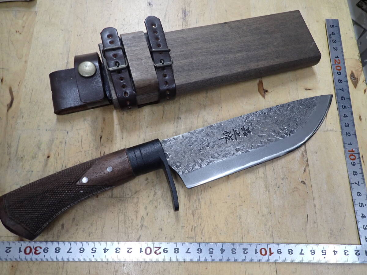 『R13K』美品★晶之 作　トヨクニ　土佐鍛 鎚磨極幅剣鉈 180mm 豊国