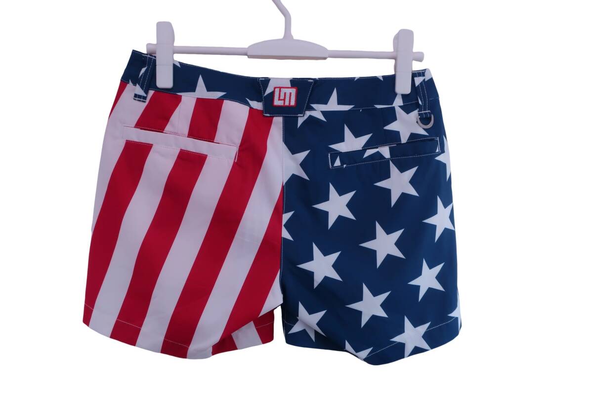 【美品】LOUDMOUTH(ラウドマウス) ショートパンツ アメリカ柄 レディース L ゴルフ用品 2411-0363 中古