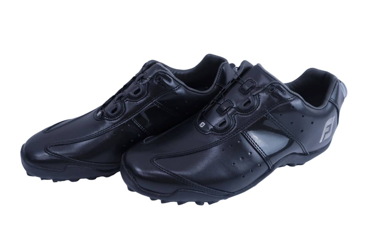 【即日発送】 【超美品】FOOTJOY(フットジョイ) ダイヤル式スパイクレスゴルフシューズ 2412-0268 ゴルフ用品 45184J 25.0cm メンズ 黒 25.0cm