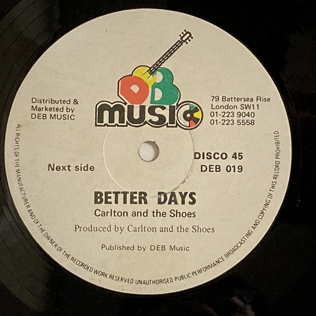 CARLTON AND THE SHOES / BETTRER DAYS (12インチシングル)
