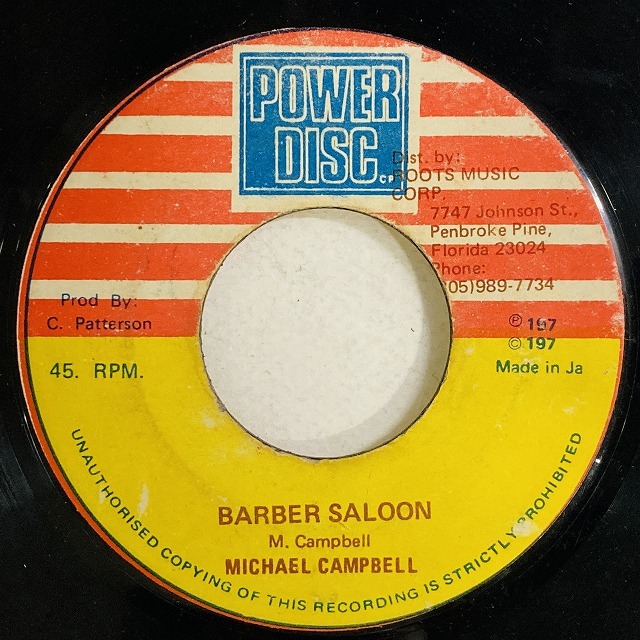 MICHAEL CAMPBELL / BARBER SALOON (7インチシングル)