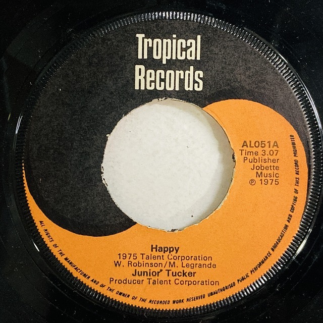 JUNIOR TUCKER / HAPPY (7インチシングル)