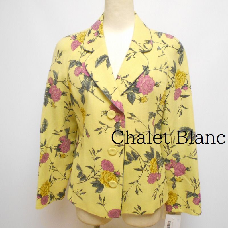 924426 Chalet Blanc シャレブラン 花柄 ジャケット 9 未使用タグ付