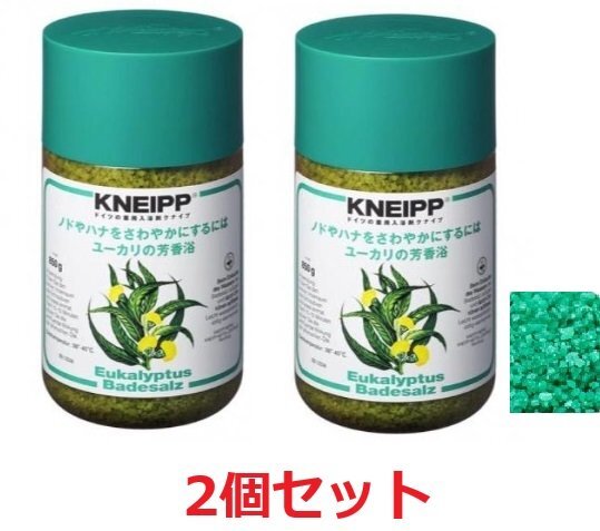 6◆未使用◆KNEIPP/クナイプ◆バスソルト ユーカリの香り 入浴剤 850g 2個セット◆風邪◆のどの痛み◆喘息気管支炎◆花粉症◆爽快◆岩塩◆