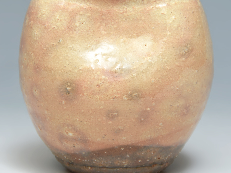 陶器製(萩焼)の花瓶 萩焼・厚東建信・花壺・壺型花器・花瓶・陶磁器・No.221218-36