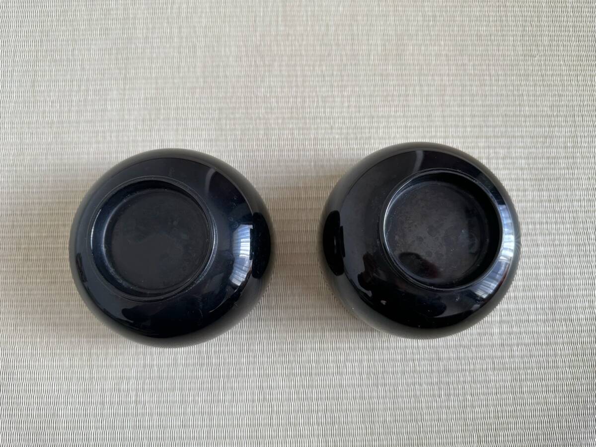 葉っぱ柄　お椀　２個セット　黒　直径約11ｃｍ×高さ約7ｃｍ_画像3