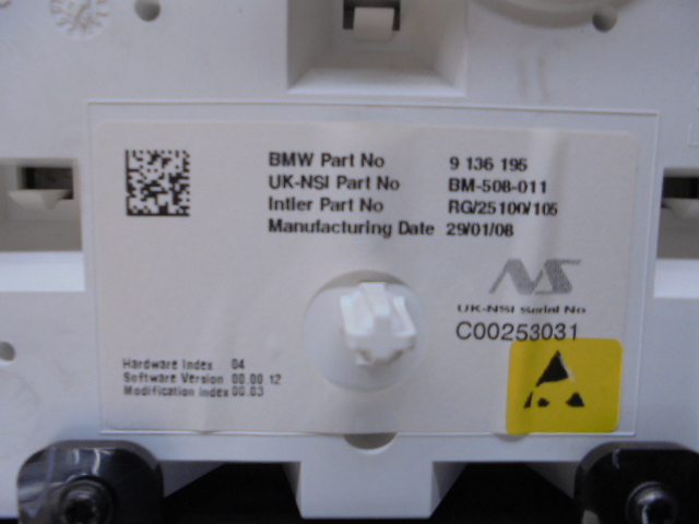 7EV4074 BD6)) BMW ミニ ABA-MF16 2008年 クーパー 純正 スピードメーターパネル+CDオーディオデッキ　2CD73　C00253031_画像4