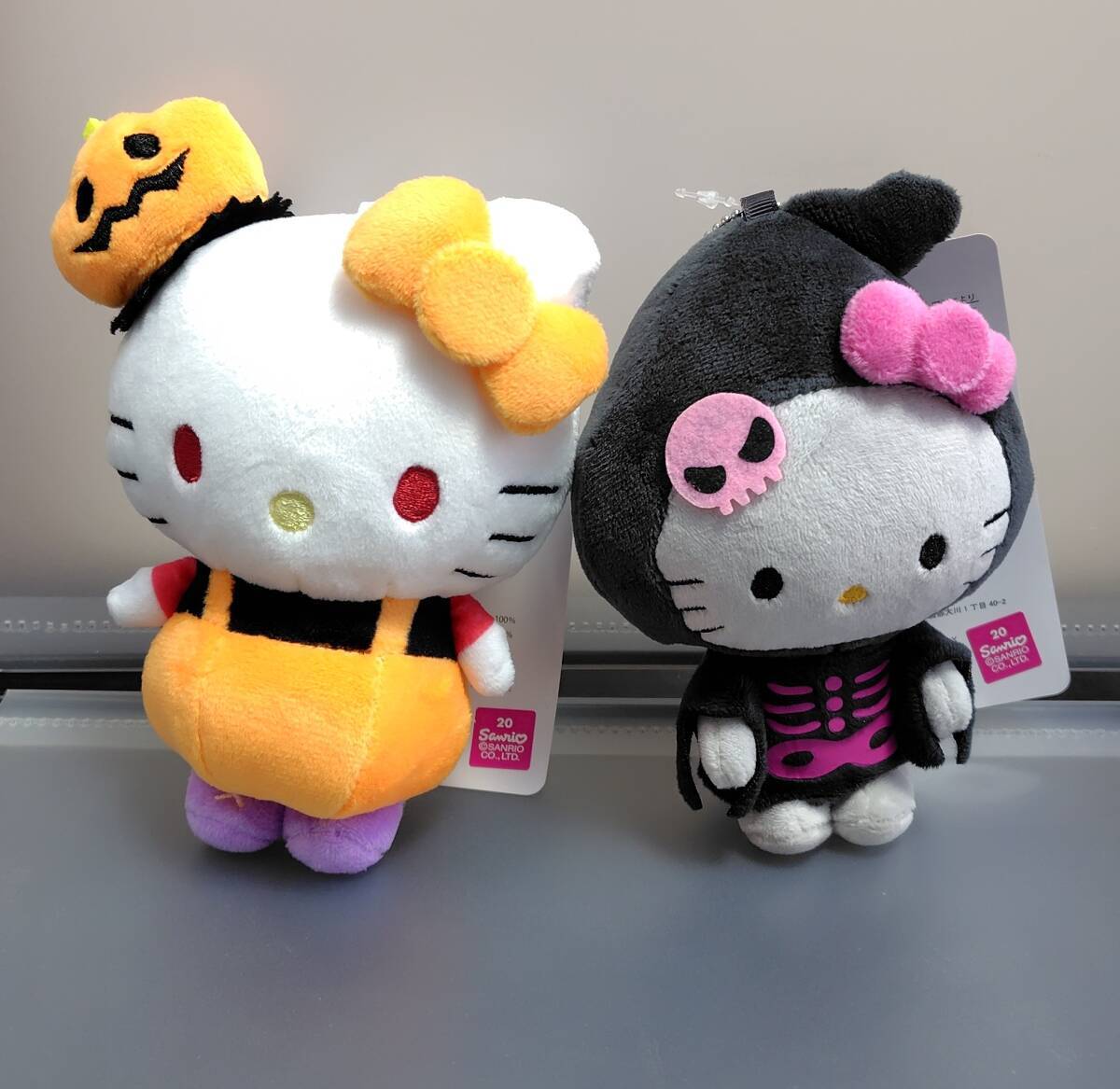 ハローキティマスコットチャームぬいぐるみ2点セットおばけ ハローキティマスコットチャームぬいぐるみ2点セットおばけ