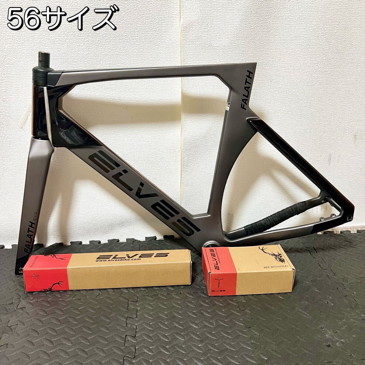 自転車 ロードバイクelves falath evo フレームセット 56サイズ