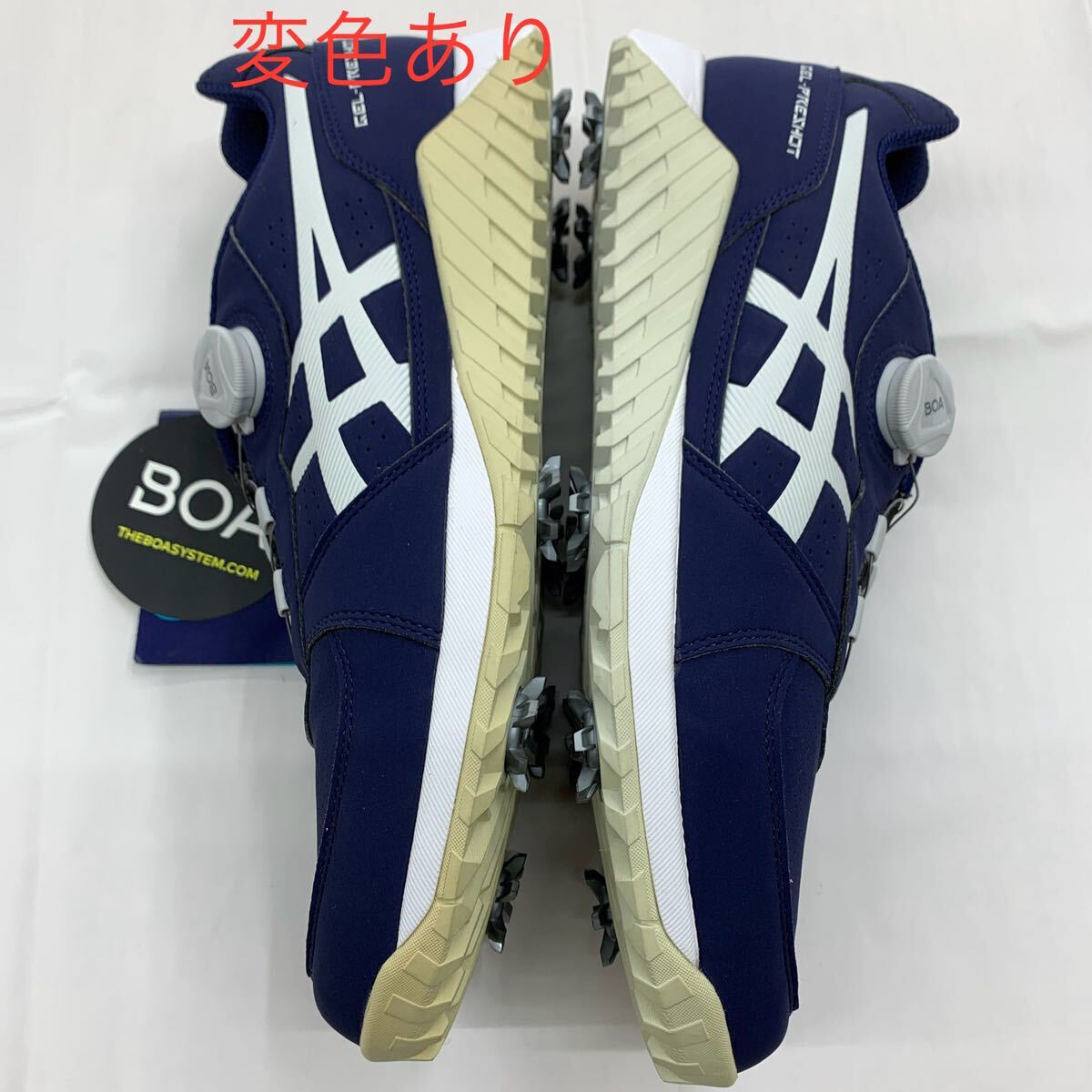 即決■展示品 ゴルフシューズ / asics アシックス　GEL-PRESHOT BOA　28.0cm　ピーコートxソフトグレー