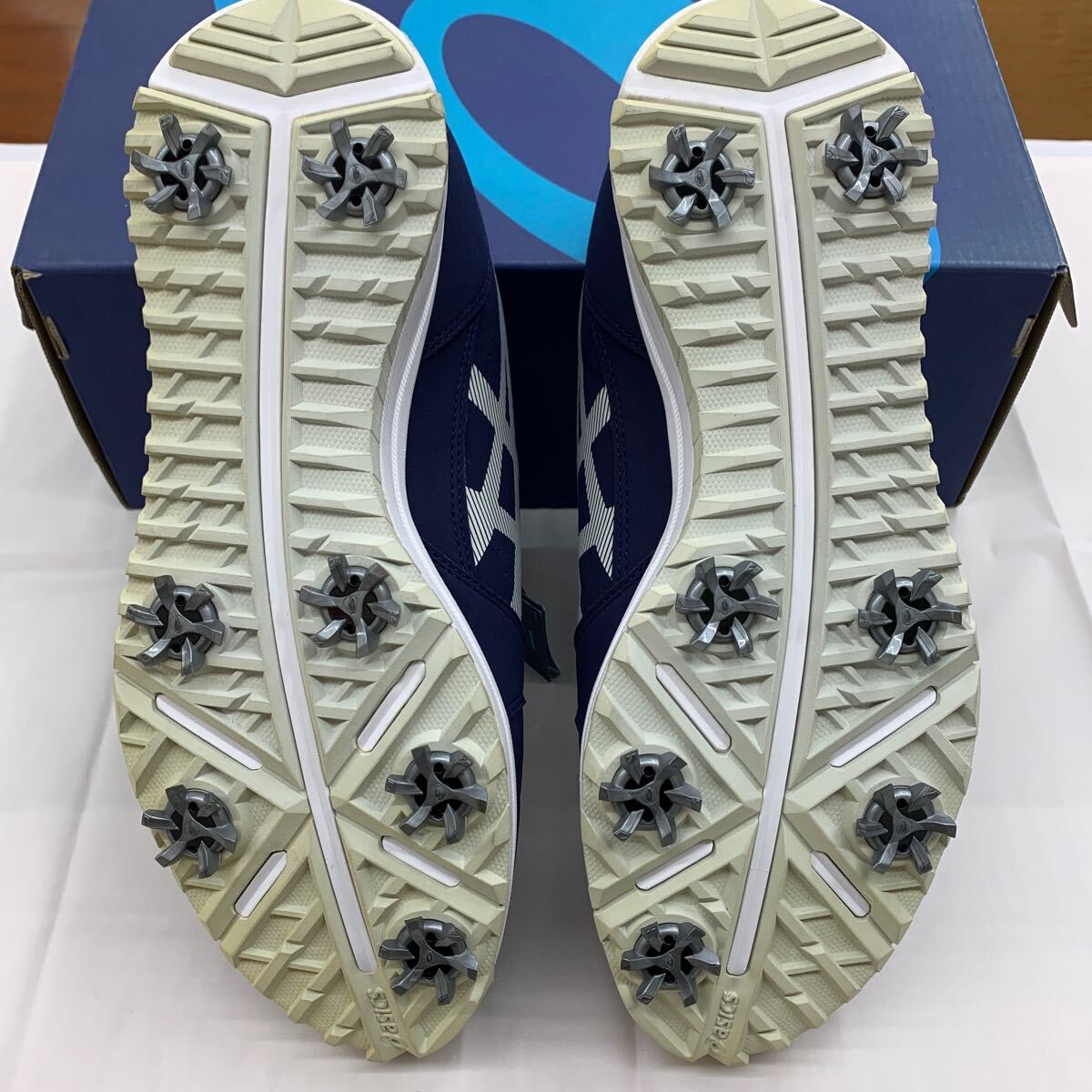 即決■展示品 ゴルフシューズ / asics アシックス　GEL-PRESHOT BOA　28.0cm　ピーコートxソフトグレー